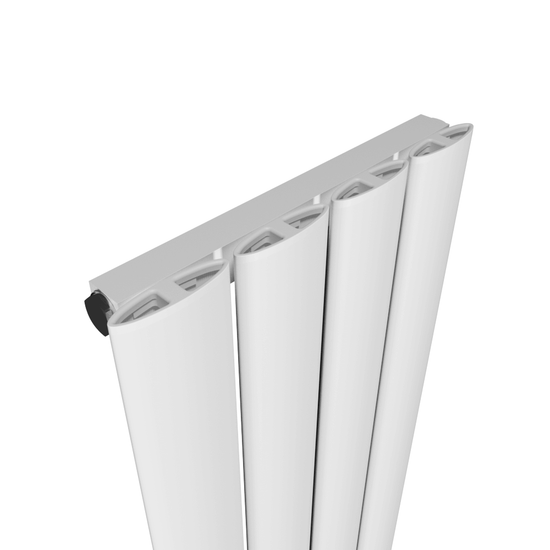 Carisa Elliptic Dikey Alüminyum Radyatör Modern Tasarım Beyaz