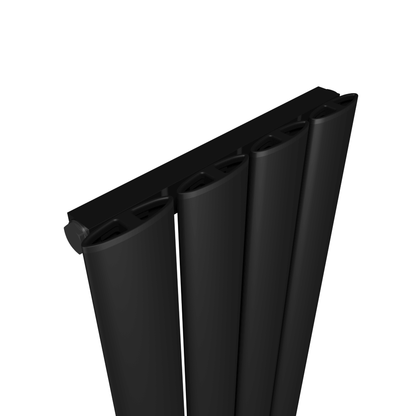 Carisa Elliptic Dikey Alüminyum Radyatör Modern Tasarım Siyah