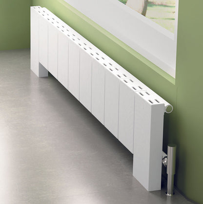 Carisa Elvino Floor Yatay Alüminyum Radyatör Modern Tasarım Beyaz