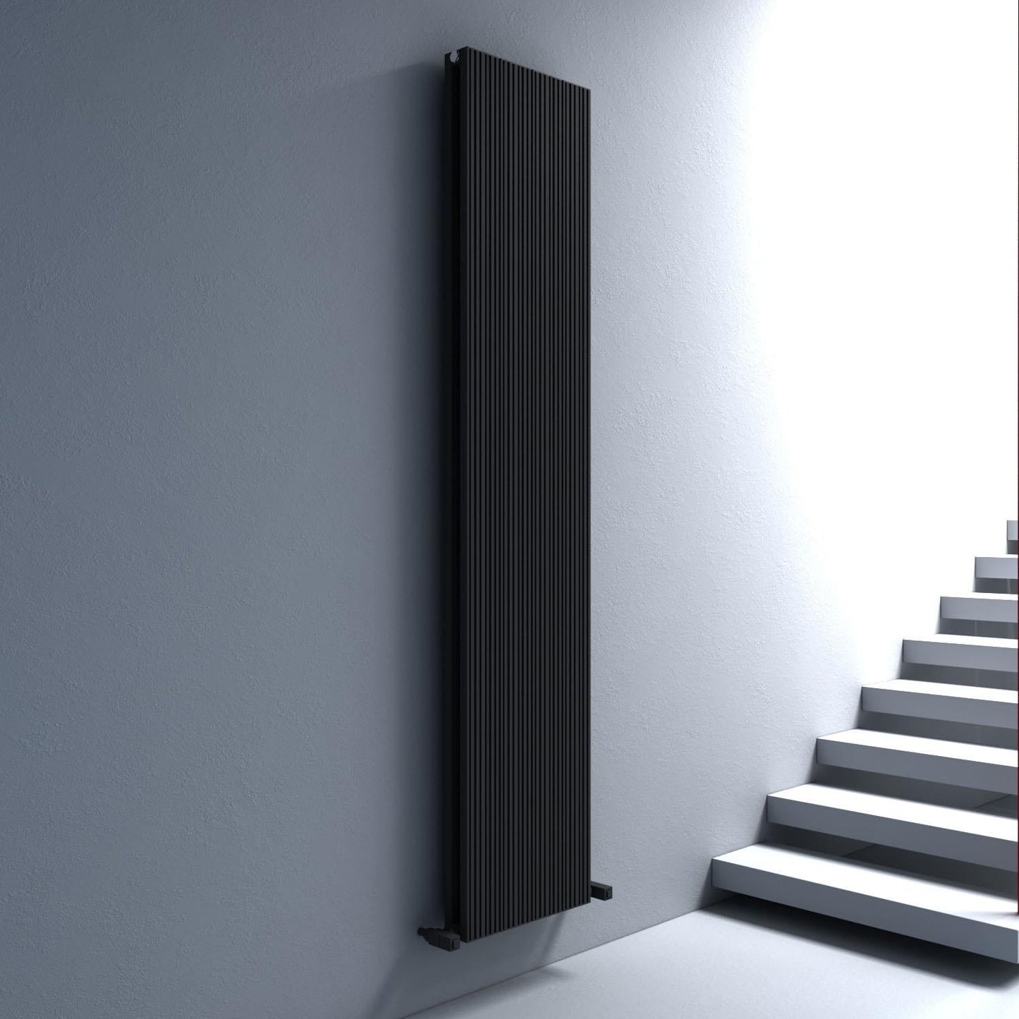 Carisa Monza Double Alüminyum Radyatör 1200 x 0470 mm 5 Dilim Koyu Gri Standart Bağlantı