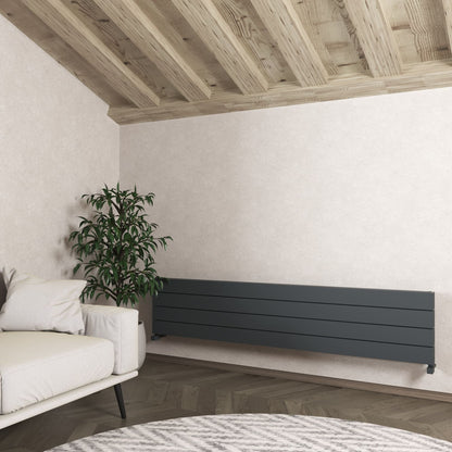 Carisa Nemo Double Xl Yatay Alüminyum Radyatör Modern Tasarım Antrasit