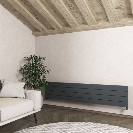 Carisa Nemo Double Xl Yatay Alüminyum Radyatör Modern Tasarım Antrasit