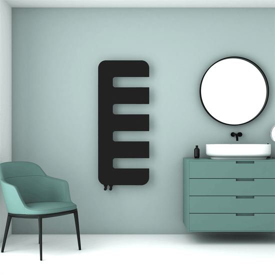 Carisa Rex Dikey İnce Tasarım Çelik Radyatör Modern Tasarım Siyah