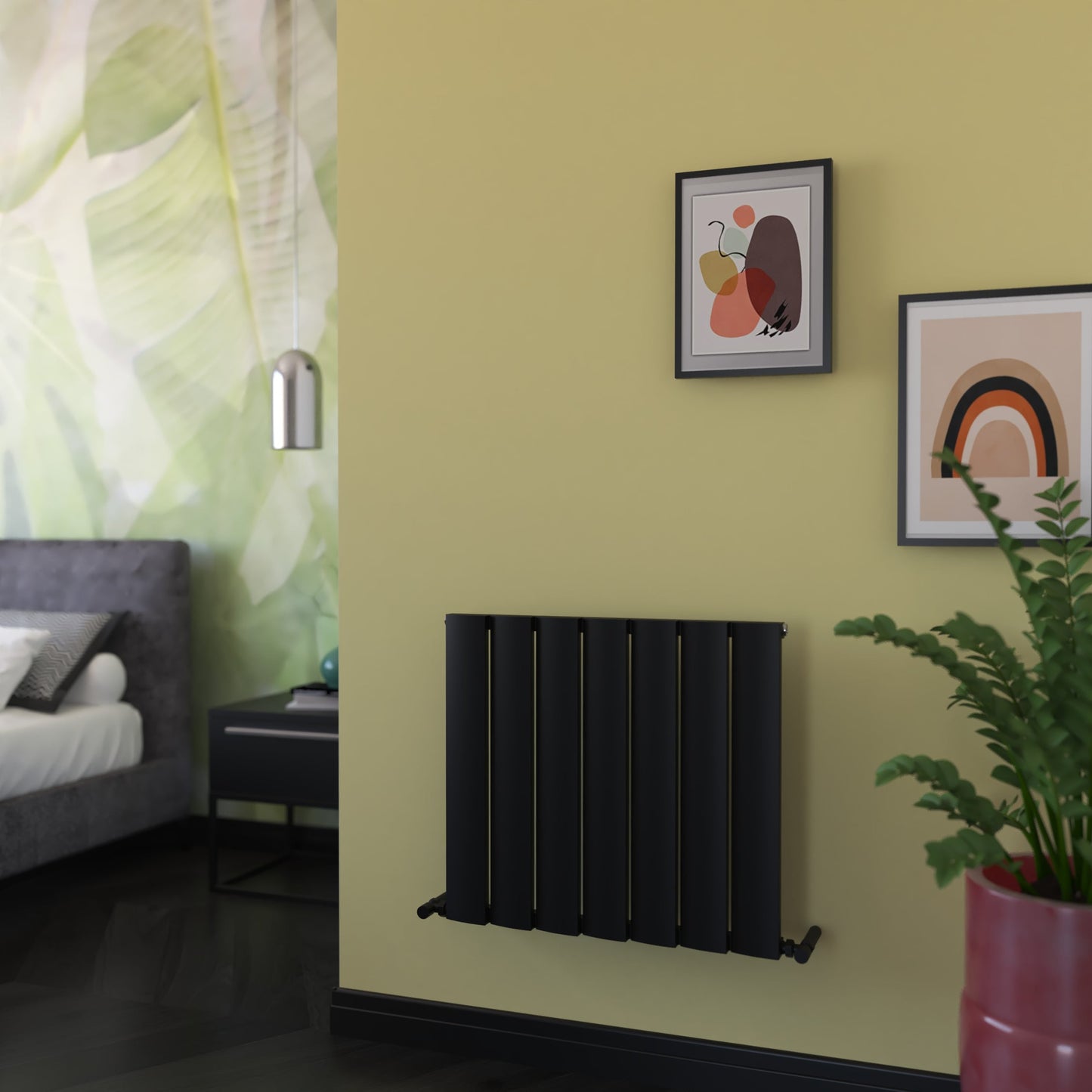 Carisa Step Yatay Alüminyum Radyatör Modern Tasarım Siyah