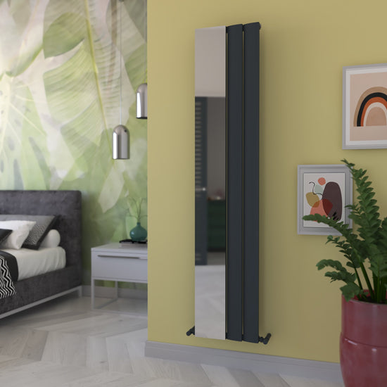 Carisa Step Mirror Dikey Alüminyum Radyatör Modern Tasarım Antrasit
