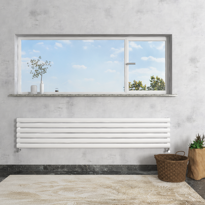Carisa Tallis Xl Yatay Alüminyum Radyatör Modern Tasarım Beyaz