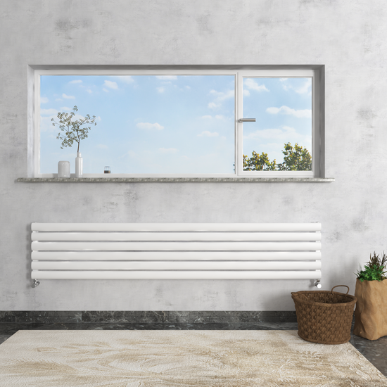 Carisa Tallis Xl Yatay Alüminyum Radyatör Modern Tasarım Beyaz