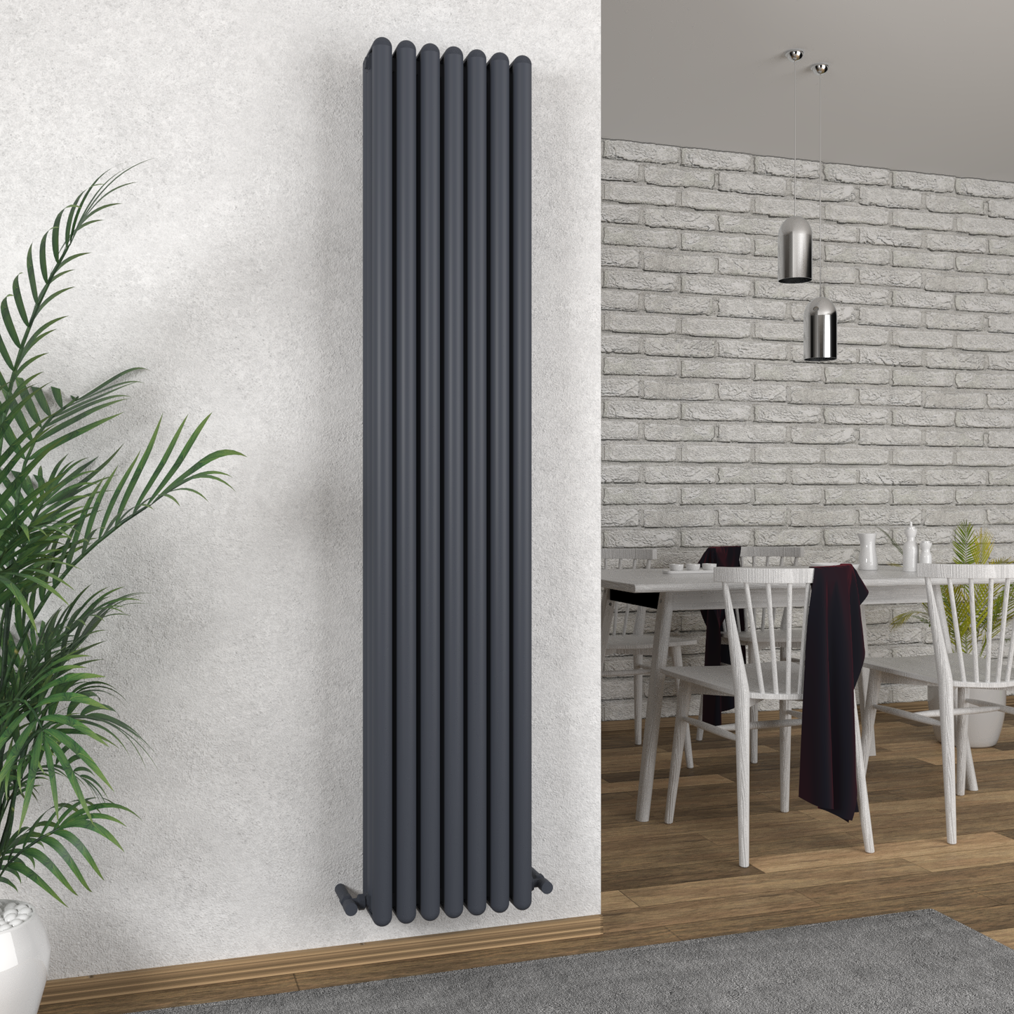 Carisa Tubo Alüminyum Radyatör Antrasit Standart Bağlantı