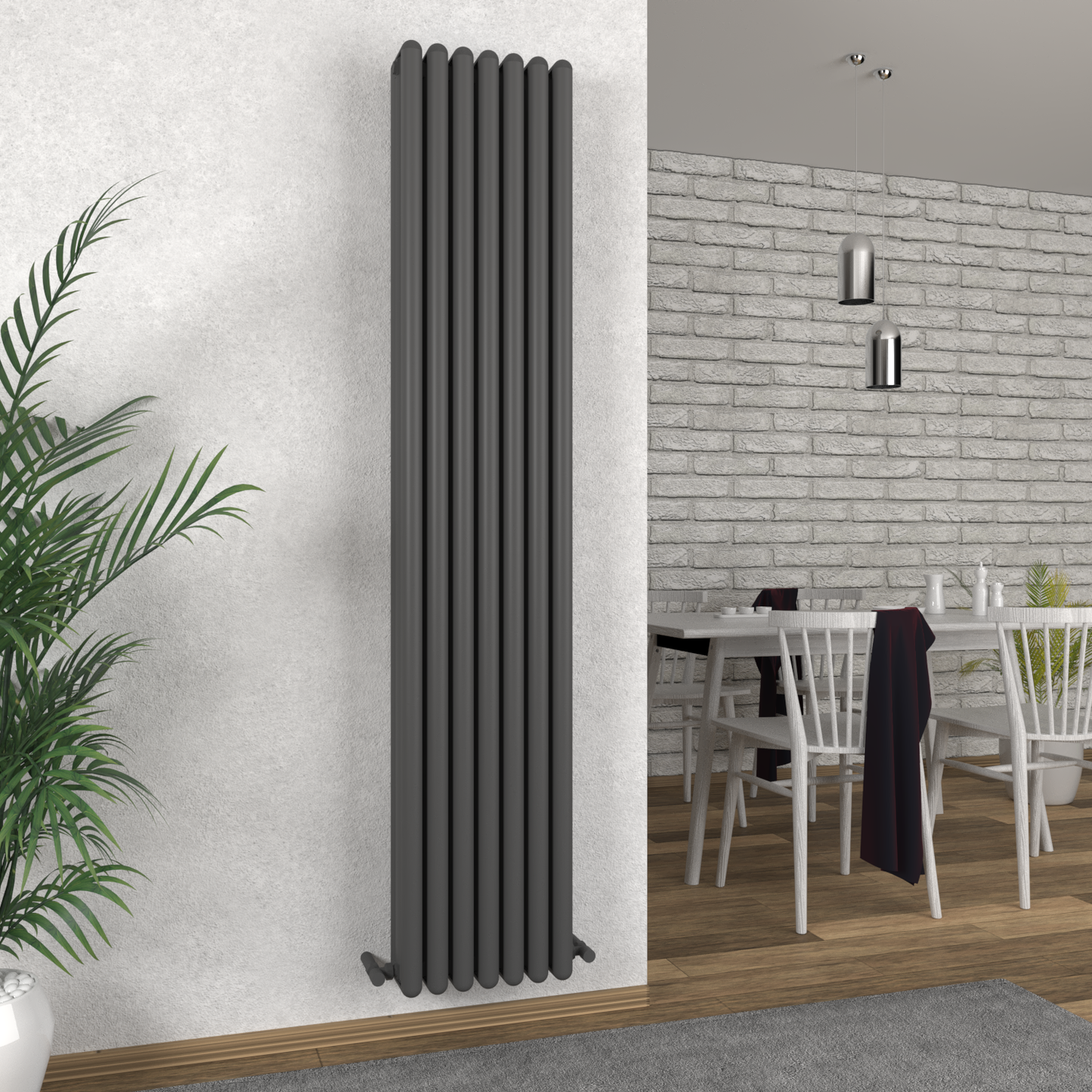 Carisa Tubo Alüminyum Radyatör Antrasit Standart Bağlantı