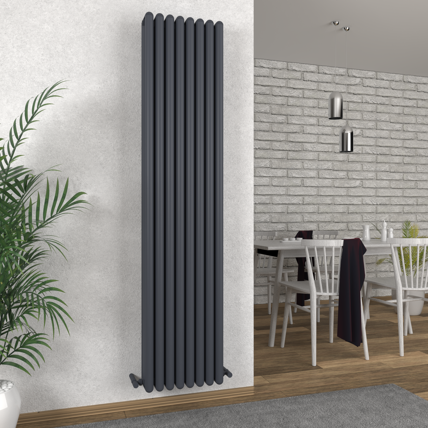 Carisa Tubo Alüminyum Radyatör Antrasit Standart Bağlantı