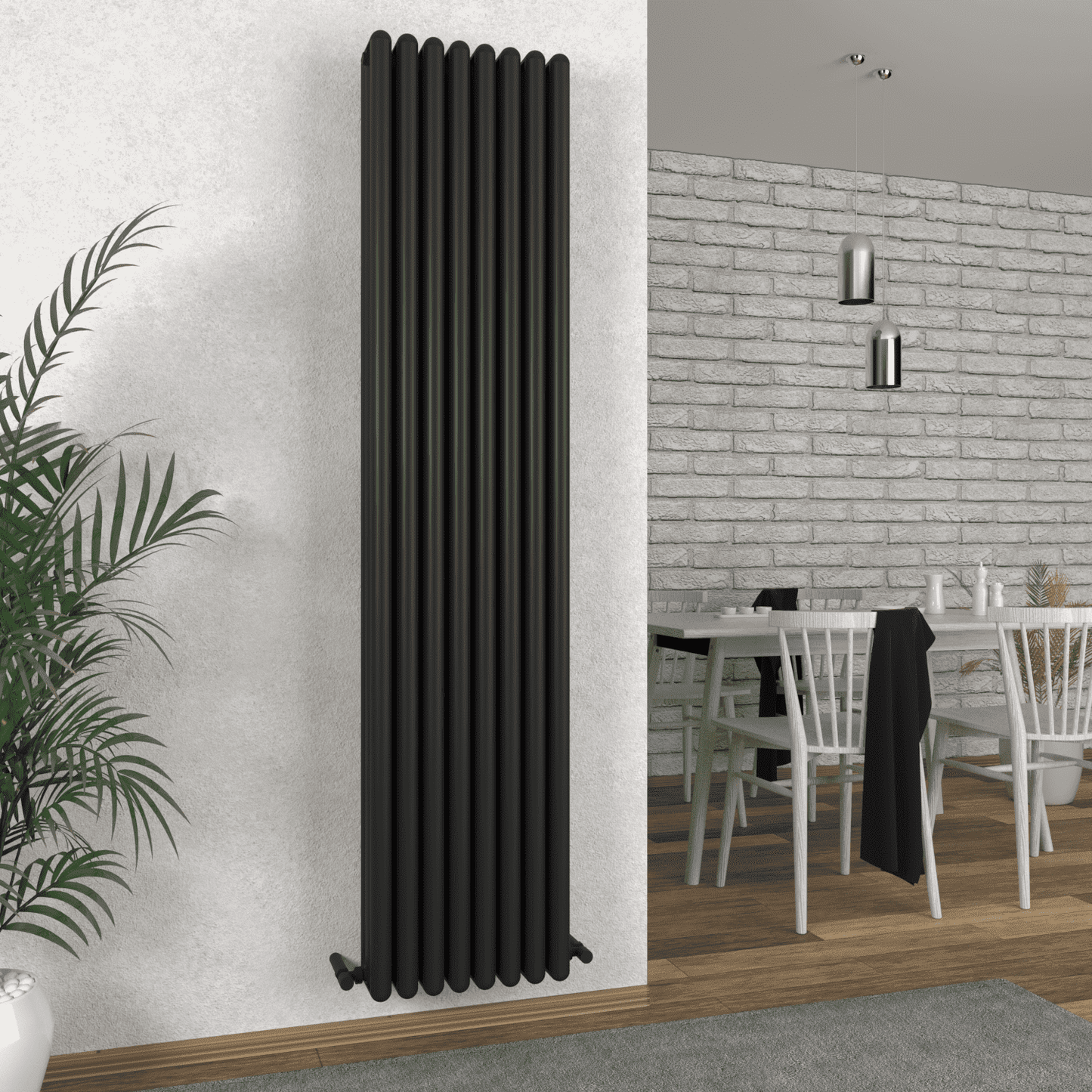 Carisa Tubo Alüminyum Radyatör Siyah Standart Bağlantı