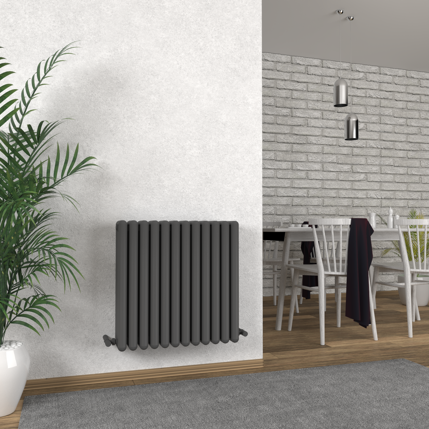 Carisa Tubo Alüminyum Radyatör Antrasit Standart Bağlantı